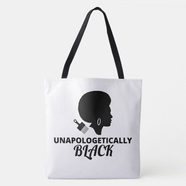Tote Bag Fourre-tout noir sans excuses (Devant)