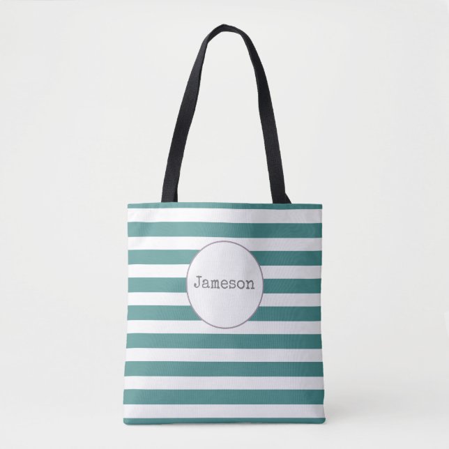 Tote Bag Fourre-tout nommé rayé (Devant)