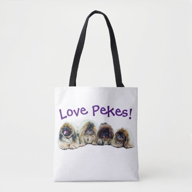 Tote Bag Fourre-tout Pekingese y compris Peke-Ends ! (Devant)