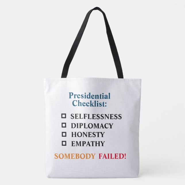 Tote Bag fourre-tout politique, Fourre-tout anti-Trump (Devant)