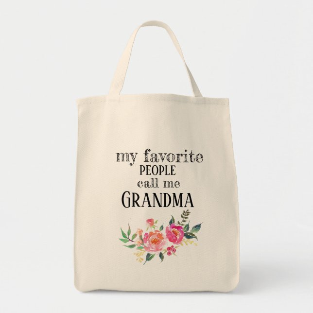 Tote Bag Fourre-tout préféré de la grand-maman (Devant)