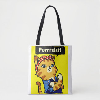 Tote Bag Fourre-tout Purrsist, Résiste À La Purrsist