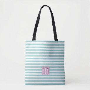 Tote Bag Fourre-tout rayé pastel preppy