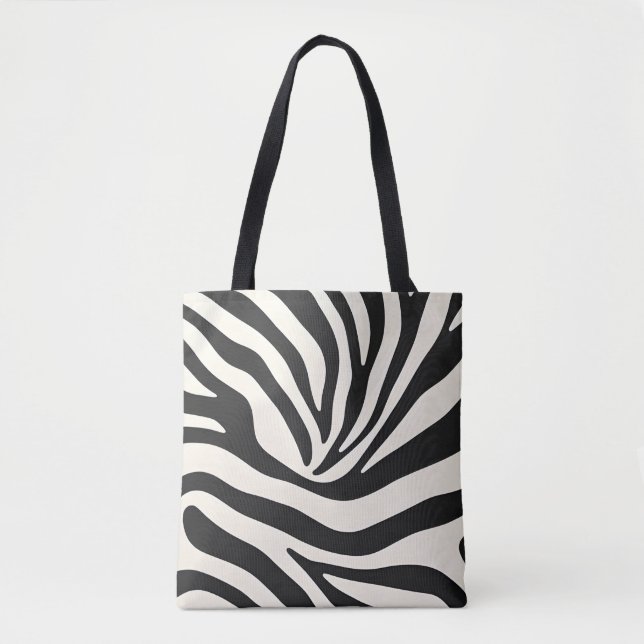 Tote Bag Fourre-tout rayée inspirée de Zibbra (Devant)