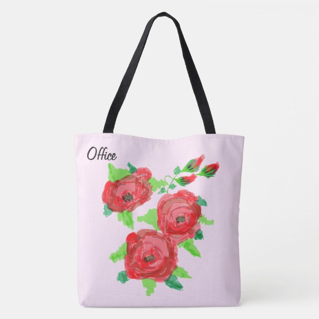 Tote Bag Fourre-tout rose clair (Dos)