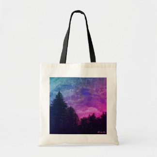 Tote Bag Fourre-tout - Rose "Golden Sunset Pines" par All J