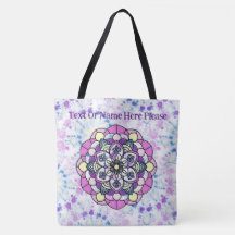 Fourre-tout tout-en-impression Mandala Spring, Fou
