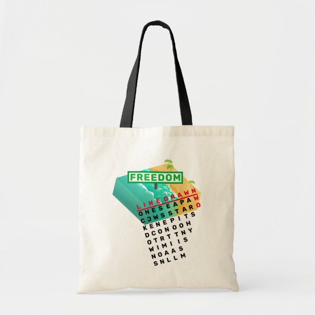 Tote Bag Fourre-tout tracée par ligne (Devant)