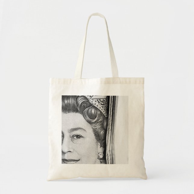 Tote Bag Fourre-tout unique - Portrait de la reine Elizabet (Devant)