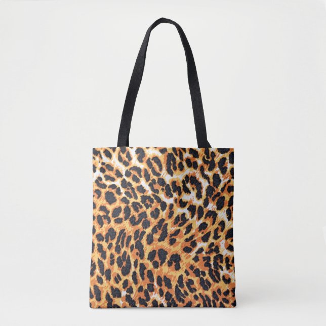 Tote Bag fourrure léopard comme arrière-plan léopard, motif (Devant)