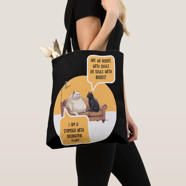 Tote Bag Fourrure Métaphysique - Humour Félin (De près)