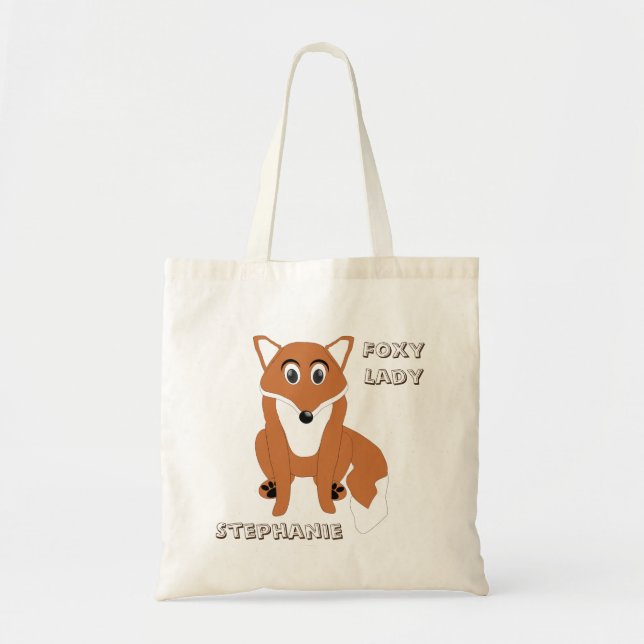 Tote Bag Fox Design personnalisé (Devant)