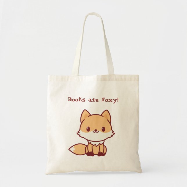 Tote Bag Fox mignon avec le texte fait sur commande (Devant)