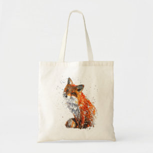 Tote Bag Fox, Peinture à la main Fox