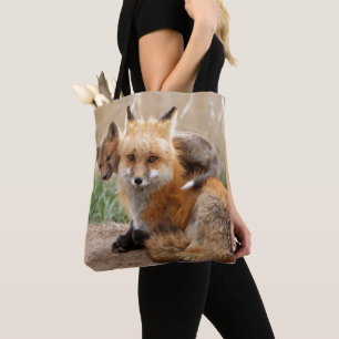 Tote Bag Fox rouge et bébé