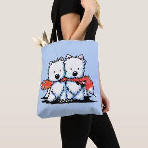 Tote Bag Fox-trot Westies Fourre-tout de KiniArt