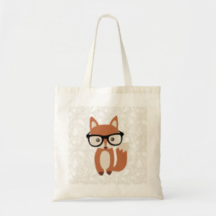 Tote Bag Fox w/Glasses de bébé de hippie