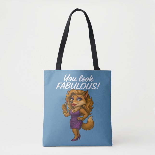 Tote Bag Foxy en violet (Devant)