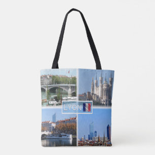 Tote Bag FR Lyon - Pont Lafayette - Basilique de Fourvière 