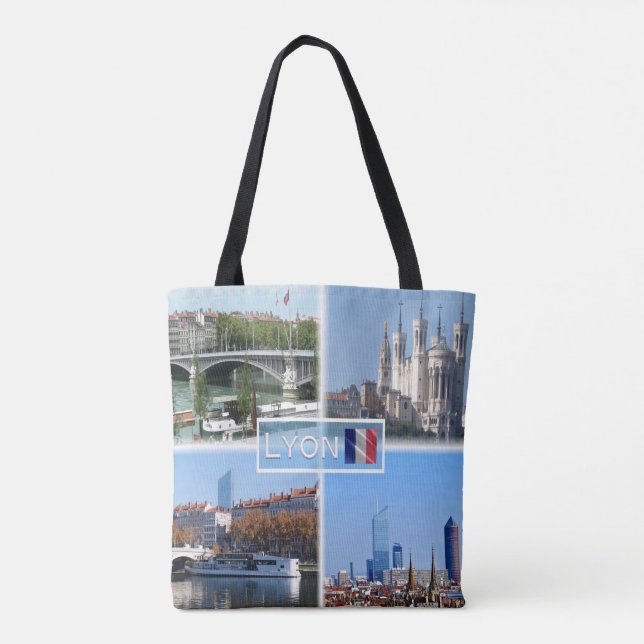 Tote Bag FR Lyon - Pont Lafayette - Basilique de Fourvière  (Dos)