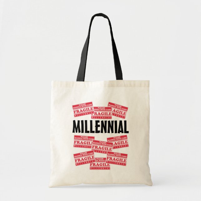 Tote Bag Fragile Millénium, Manipuler Avec Soin (Devant)