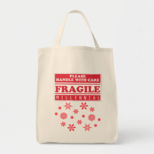 Tote Bag Fragile Millennial, Manipulez Avec Soin Les Flamme