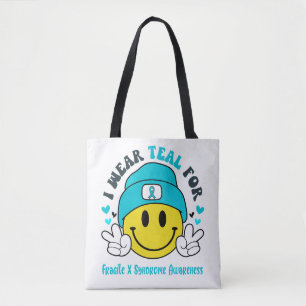 Tote Bag Fragile X Syndrome Sensibilisation Ribbon Support
