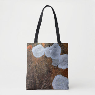 Tote Bag fragment de pierre Brown et blanc