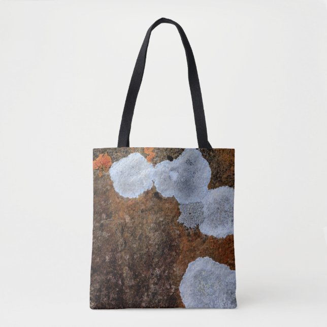 Tote Bag fragment de pierre Brown et blanc (Devant)