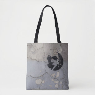 Tote Bag Fragment de pierre noir et blanc