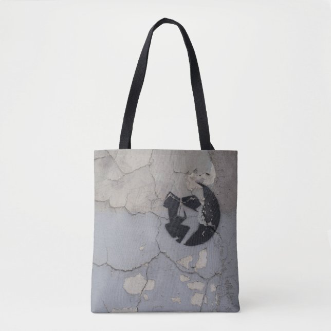 Tote Bag Fragment de pierre noir et blanc (Devant)