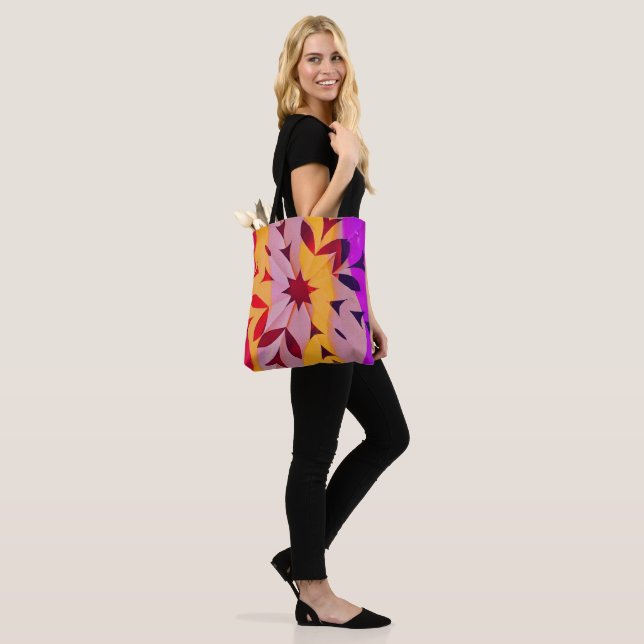 Tote Bag Fragment Solaire abstrait Géométrique  (Sur le modèle)