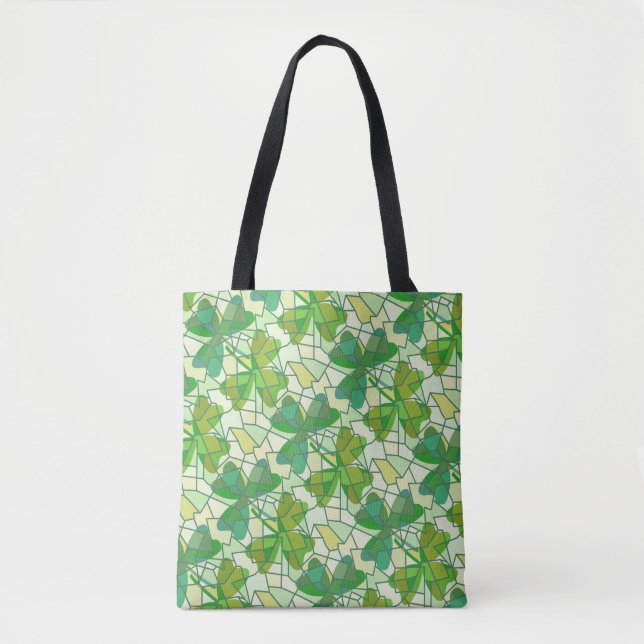 Tote Bag Fragments shamrocks (Devant)