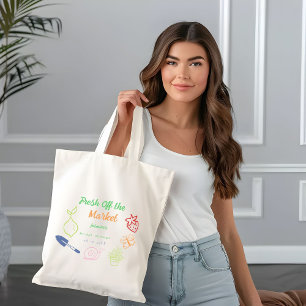 Tote Bag Fraîche Hors Du Marché Douche Nuptiale Tirée À La