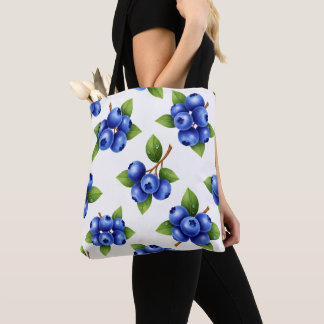 Tote Bag Fraîchement Blueberry Motif sans couture