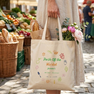 Tote Bag Fraîchement sortie du marché Mariage Shower dessin