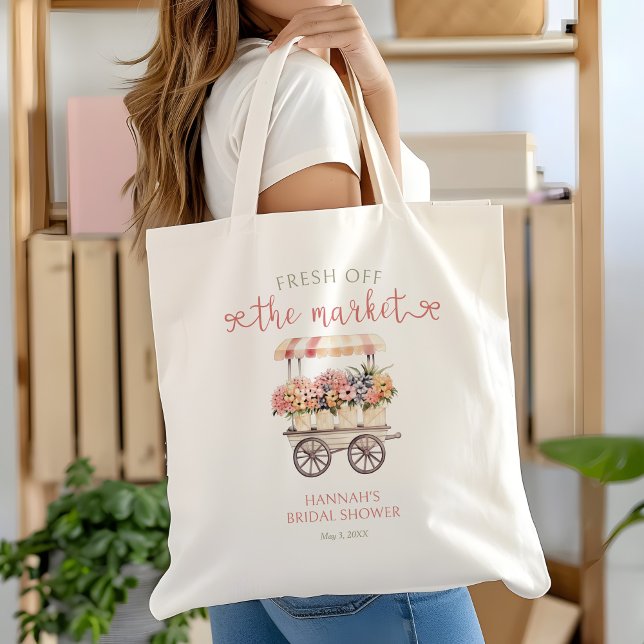 Tote Bag Frais Arrive sur le Marché Baby Shower de Mariée (Créateur téléchargé)