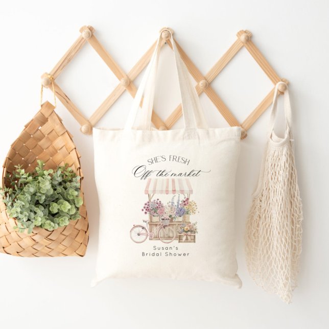 Tote Bag Frais débarqués du marché Chariot de fleurs Baby S (Créateur téléchargé)