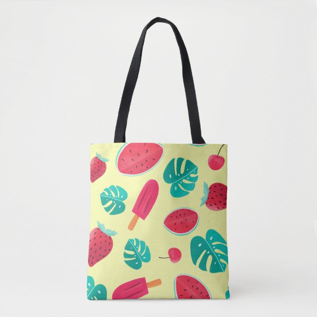 Tote Bag Fraise feuille (Devant)