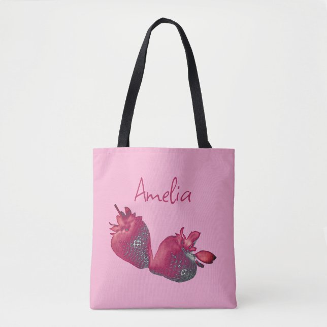 Tote Bag Fraise personnalisée (Devant)