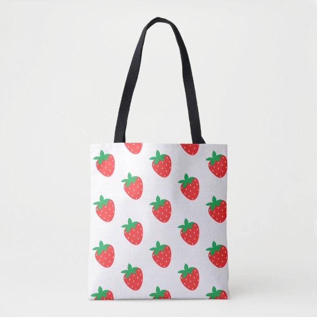 Tote Bag Fraise rouge (Devant)