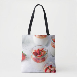 Tote Bag fraises et crème