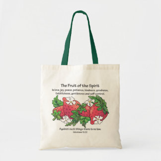 Tote Bag Fraises rouges "Fruits de l'Esprit"
