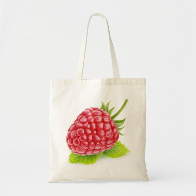 Tote Bag Framboise et menthe (Devant)