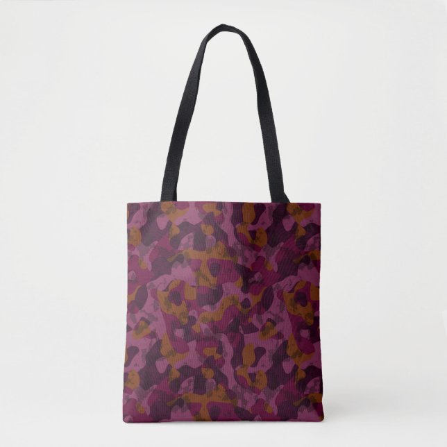 Tote Bag Framboise, mûre, marron et camouflage noix de musc (Devant)