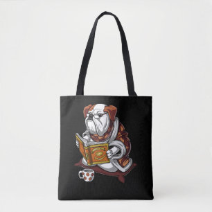 Tote Bag Français Bulldog livre lecture Chien drôle animal 