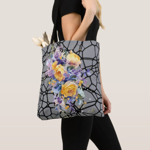 Tote Bag Français Inspiration Chic Jaune Rose artistique