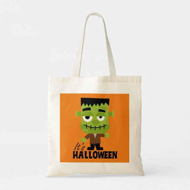Tote Bag Frankenstein C'est Halloween (Dos)