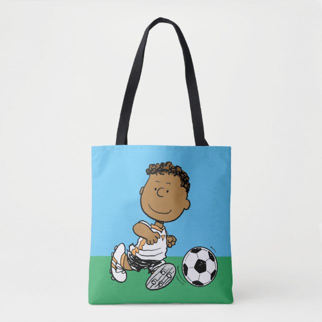 Tote Bag Franklin Jouer Au Football (Devant)