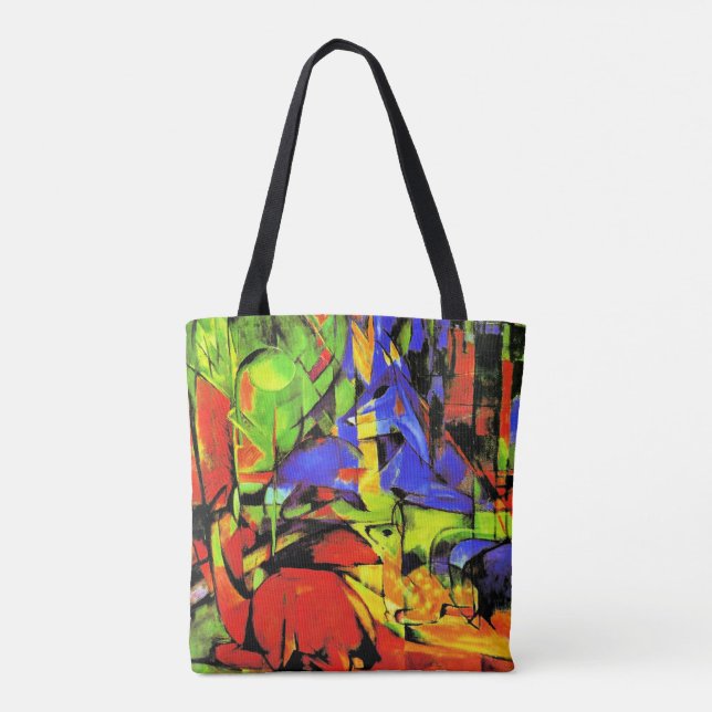 Tote Bag Franz Marc OEuvre abstraite, Lutte contre les form (Dos)